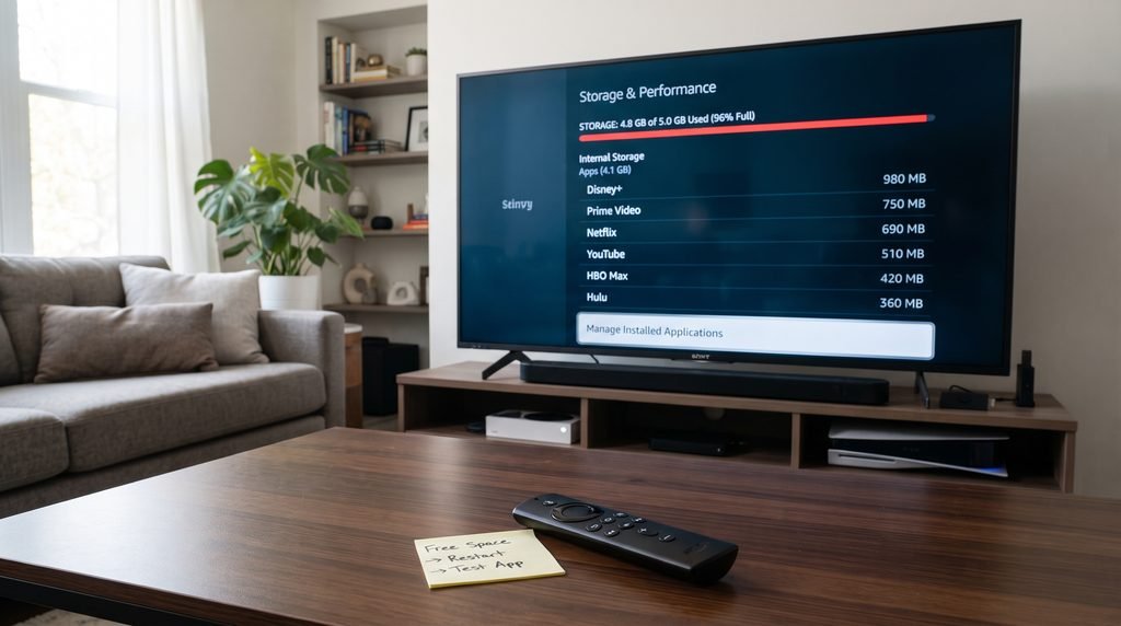 Xtreme HD IPTV on Firestick storage and performance
