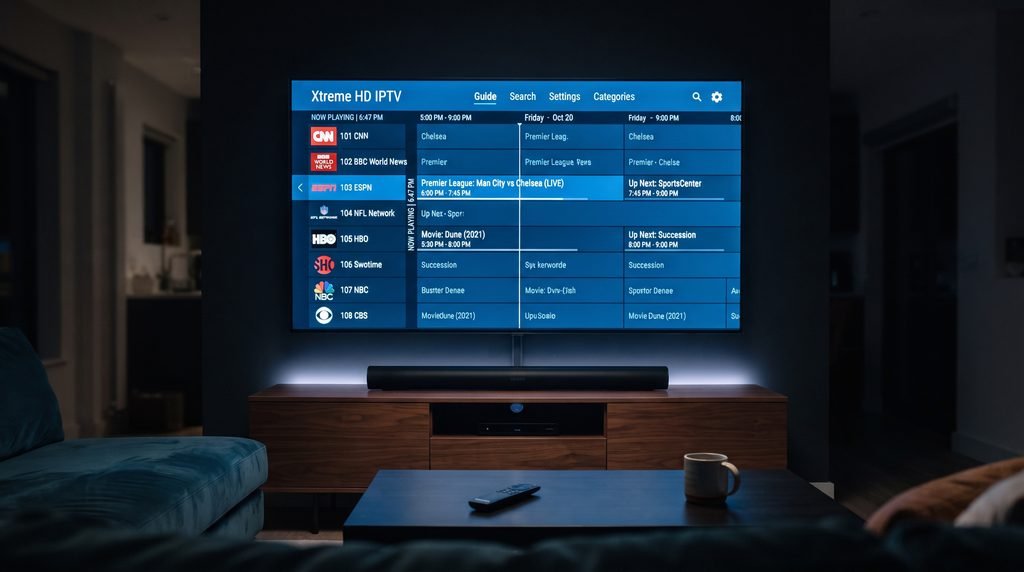 xtreme hd iptv channel guide