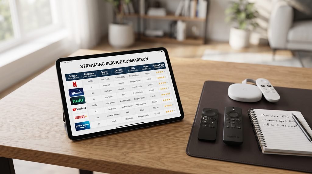 Xtreme HD IPTV alternatives comparison on a tablet