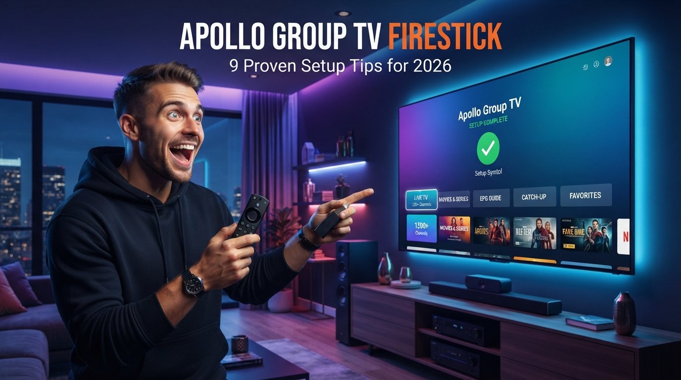 Apollo Group TV Firestick: 9 Proven Setup Tips for 2026 Man_holding_streaming_stick_and_202609080520